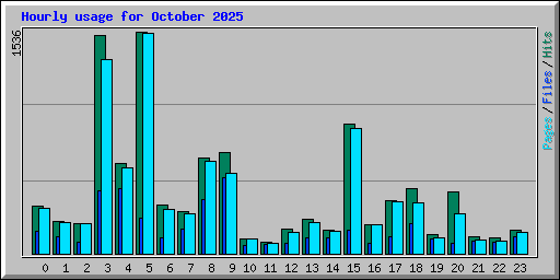Hourly usage for October 2025